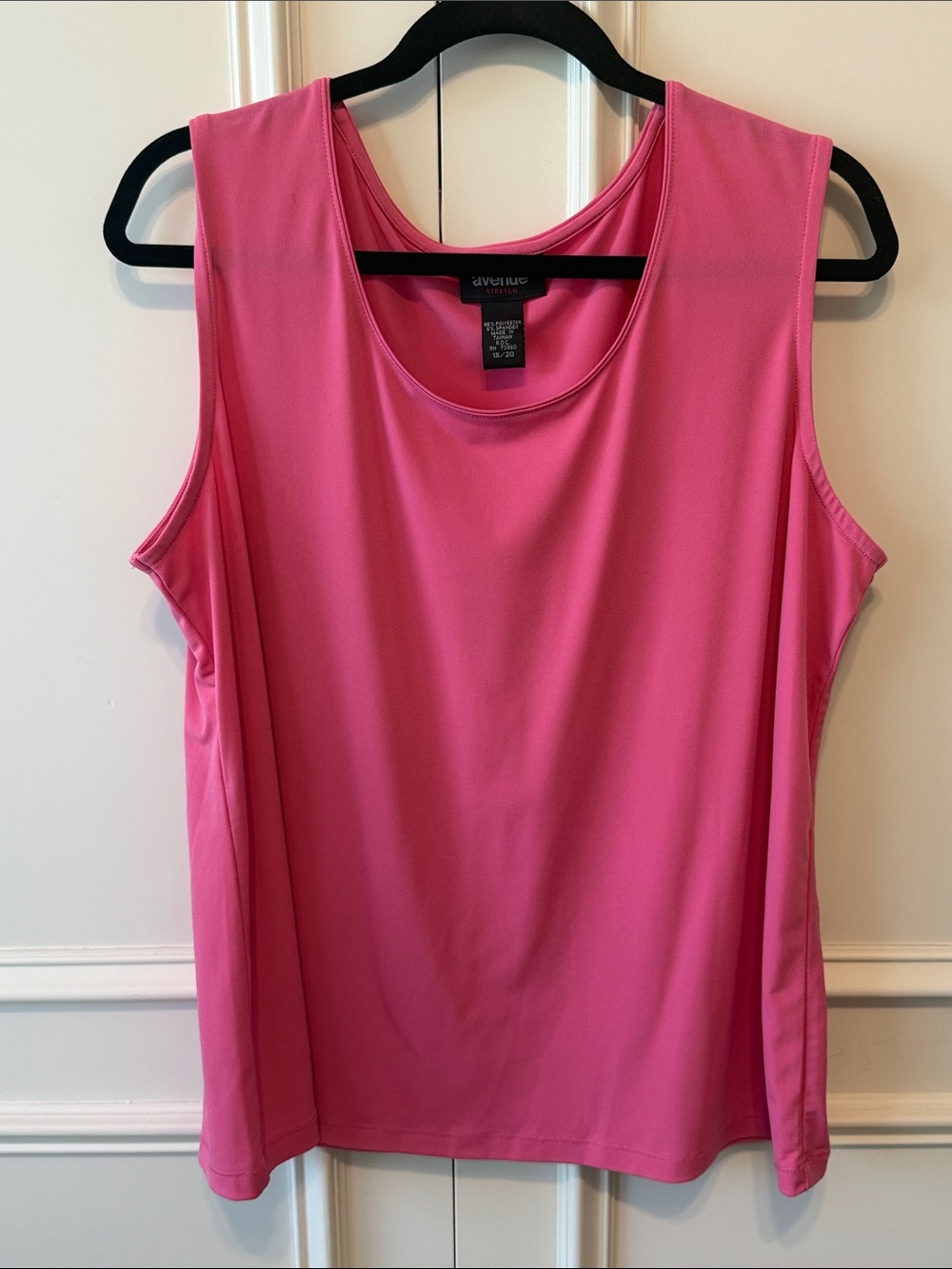 Avenue Bright Pink Scoop Neck Tank
